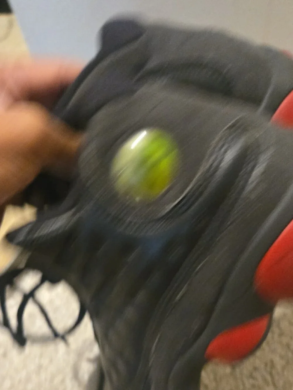 Jordan Men's Black Sneakers with Red Accents